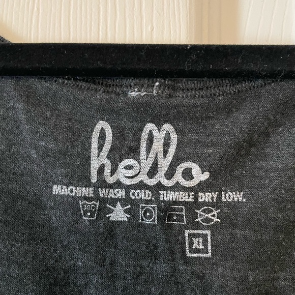 Hello Merch tank top in charcoal - Picture 2 of 2